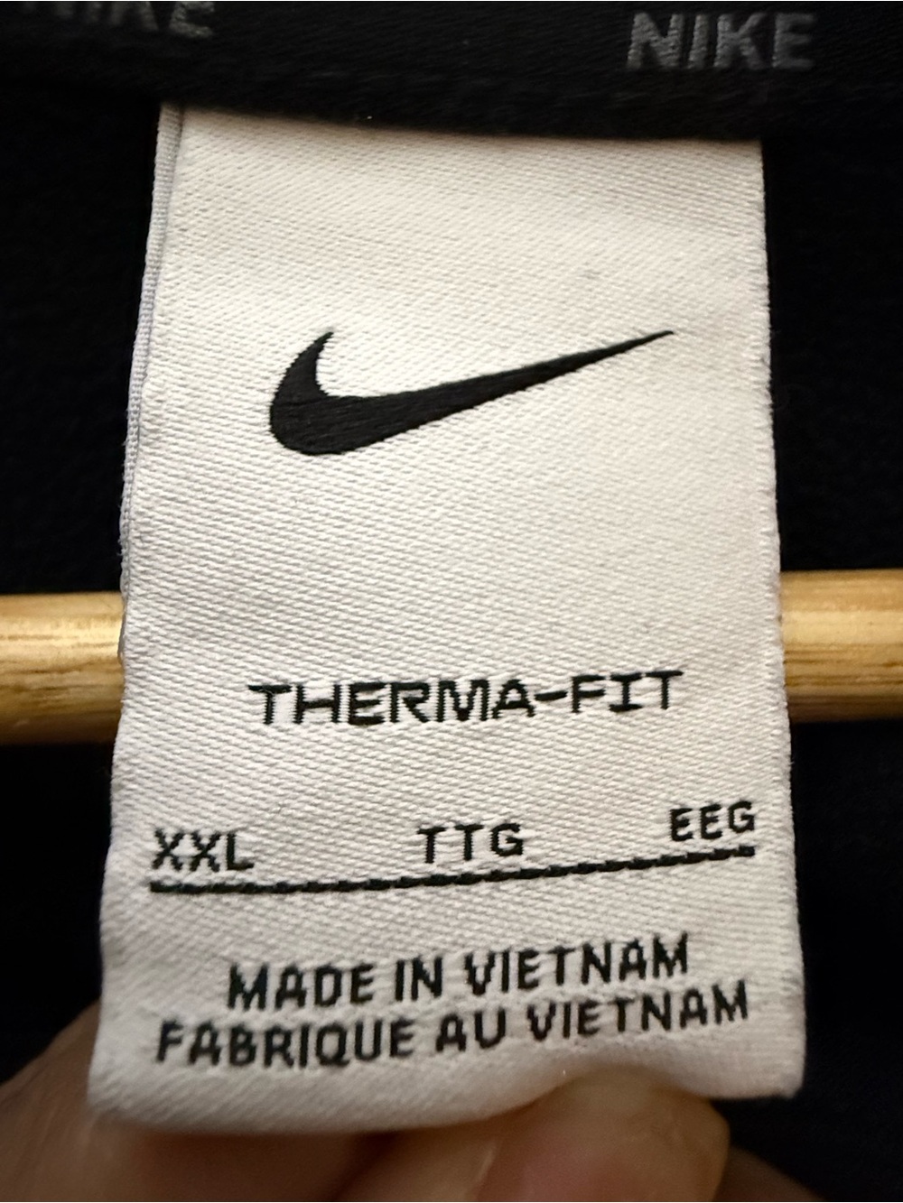 Nike Black Crewneck Sweatshirt with White Swoosh Graphic - Picture 5 of 5